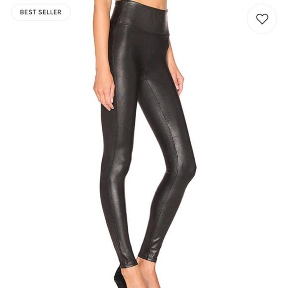 SPANX Faux Leather Leggings Blogger Favorite EUC Goth Witchy Size M - Picture 10 of 11